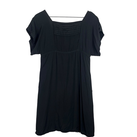 MAEVE by ANTHROPOLOGIE Pleated Bodice Black Babydoll Square Neck Dress Est 6 - Picture 4 of 11
